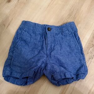 Janie and Jack Classic Blue Linen Kids Shorts